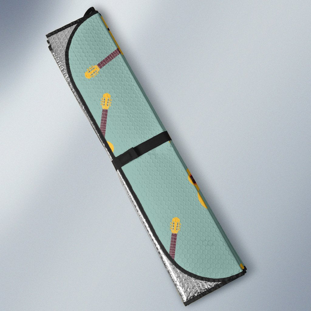 Guitar Print Pattern Car Sun Shade-grizzshop