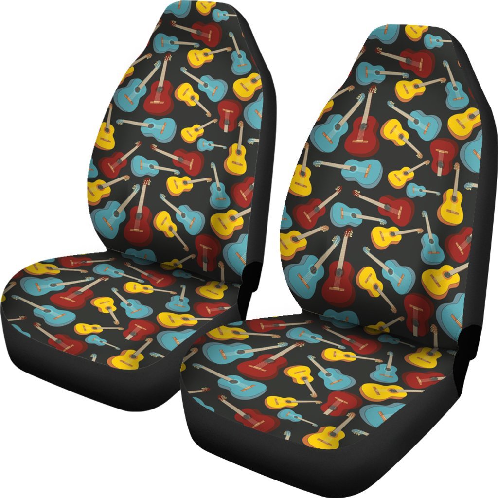 Guitar Pattern Print Universal Fit Car Seat Cover-grizzshop