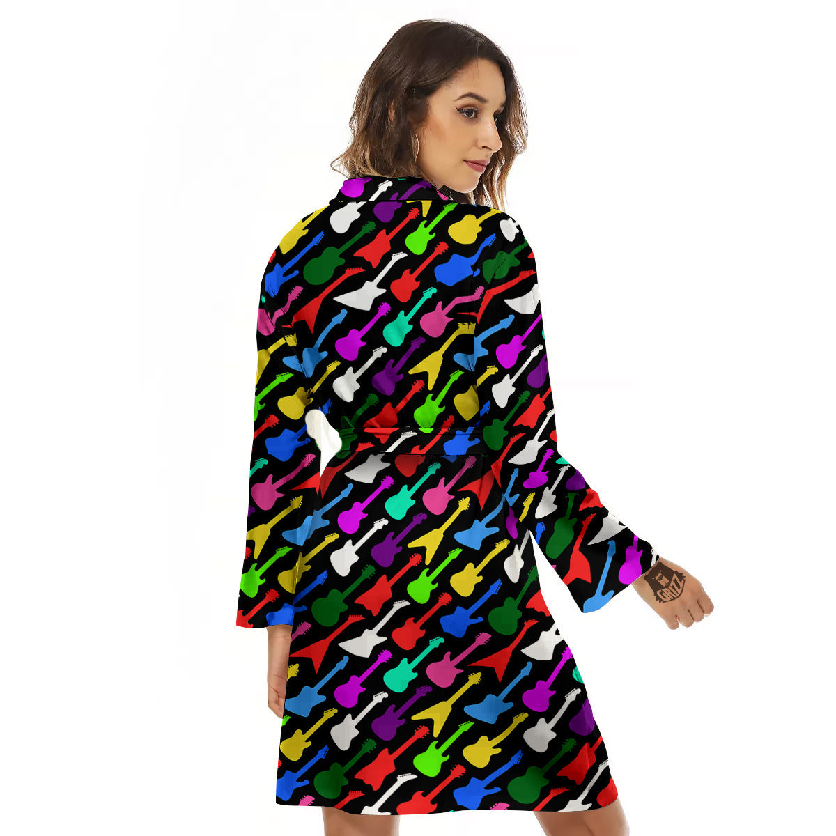 Guitars Colorful Print Pattern Women's Robe-grizzshop