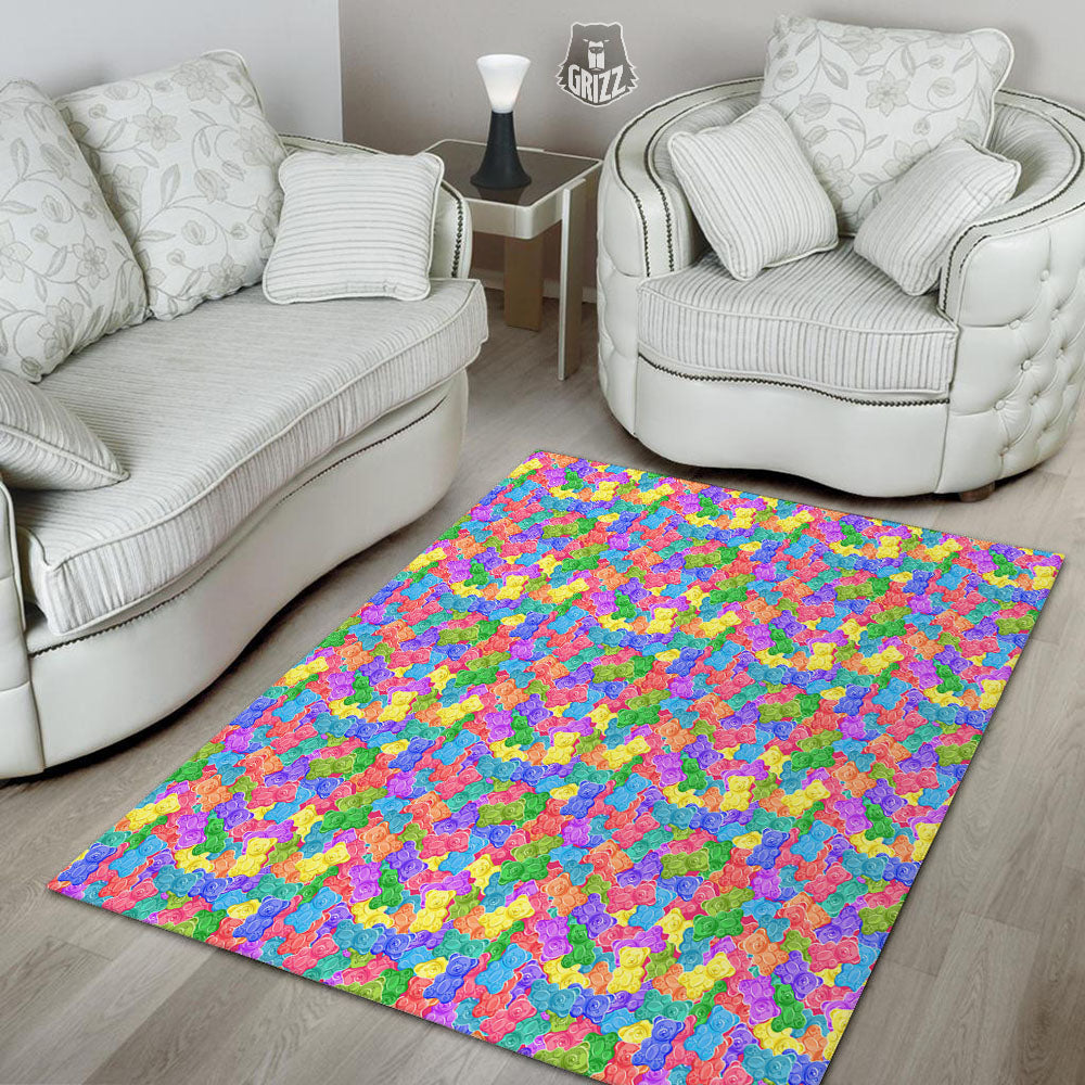 Gummy Bear Colorful Print Floor Mat-grizzshop