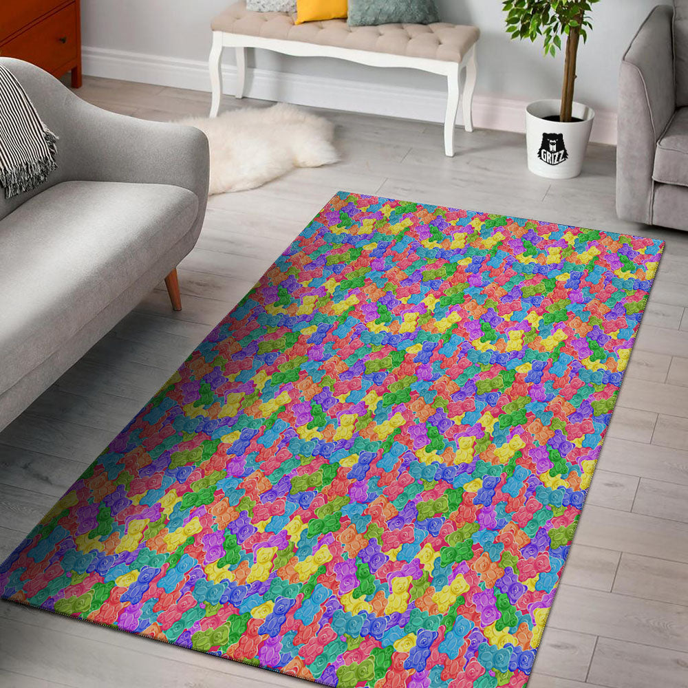 Gummy Bear Colorful Print Floor Mat-grizzshop