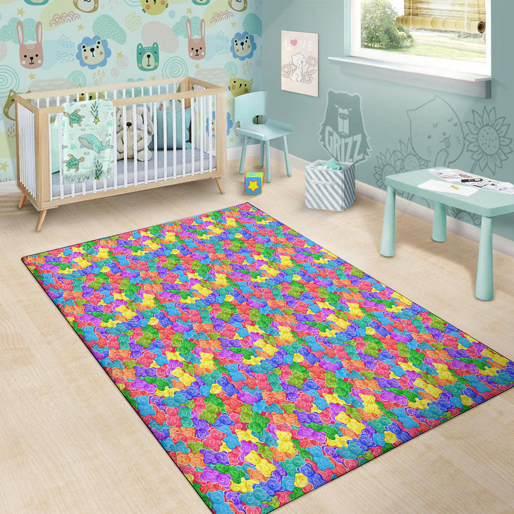 Gummy Bear Colorful Print Floor Mat-grizzshop