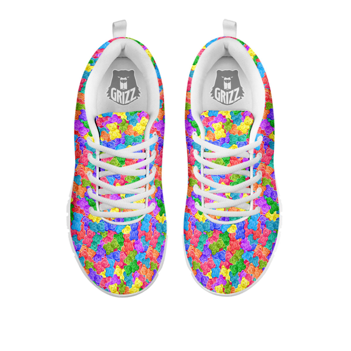 Gummy Bear Colorful Print White Sneaker-grizzshop