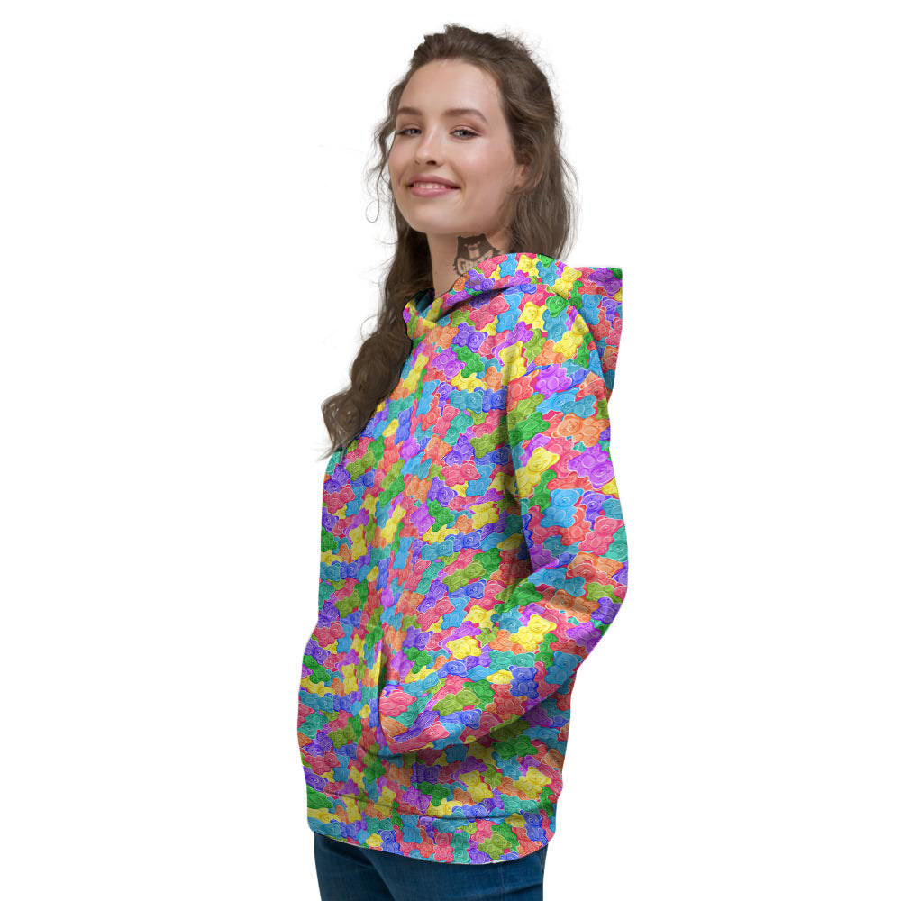 Gummy Bear Colorful Print Women's Hoodie-grizzshop
