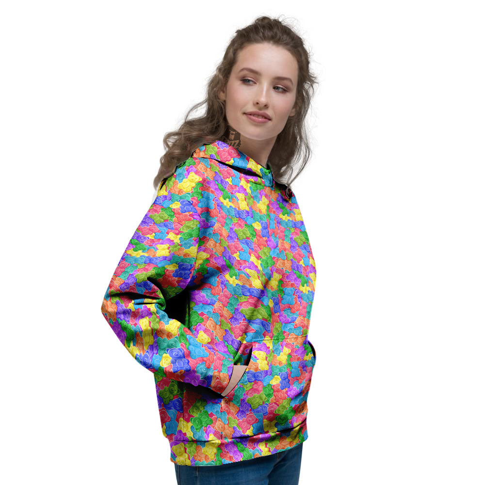 Gummy Bear Colorful Print Women's Hoodie-grizzshop