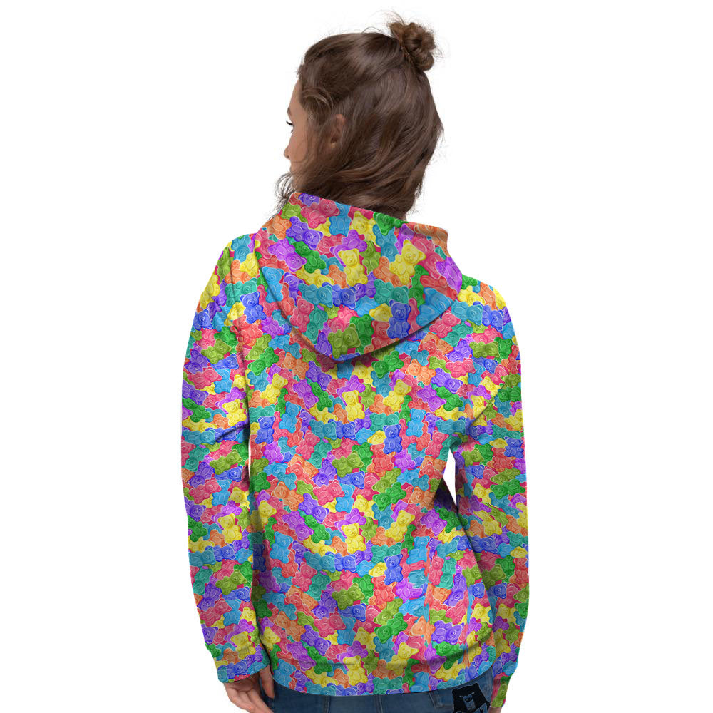 Gummy Bear Colorful Print Women's Hoodie-grizzshop