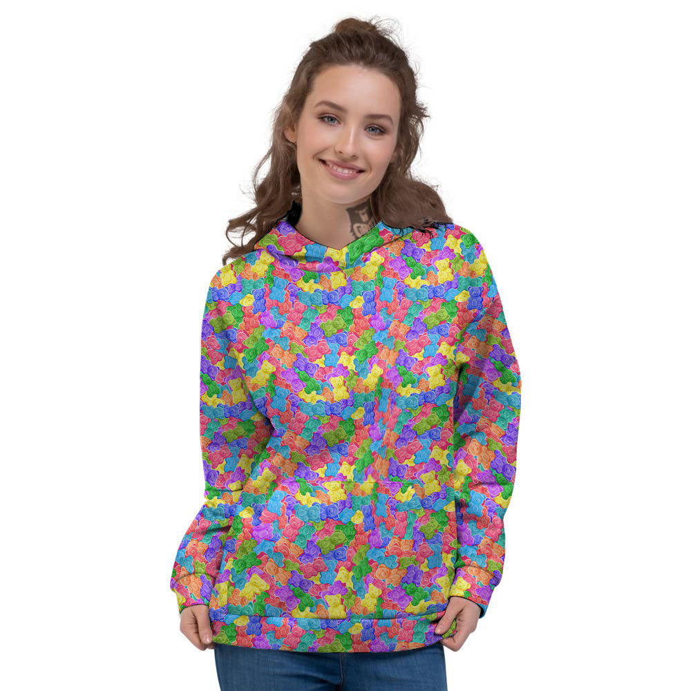 Gummy Bear Colorful Print Women's Hoodie-grizzshop