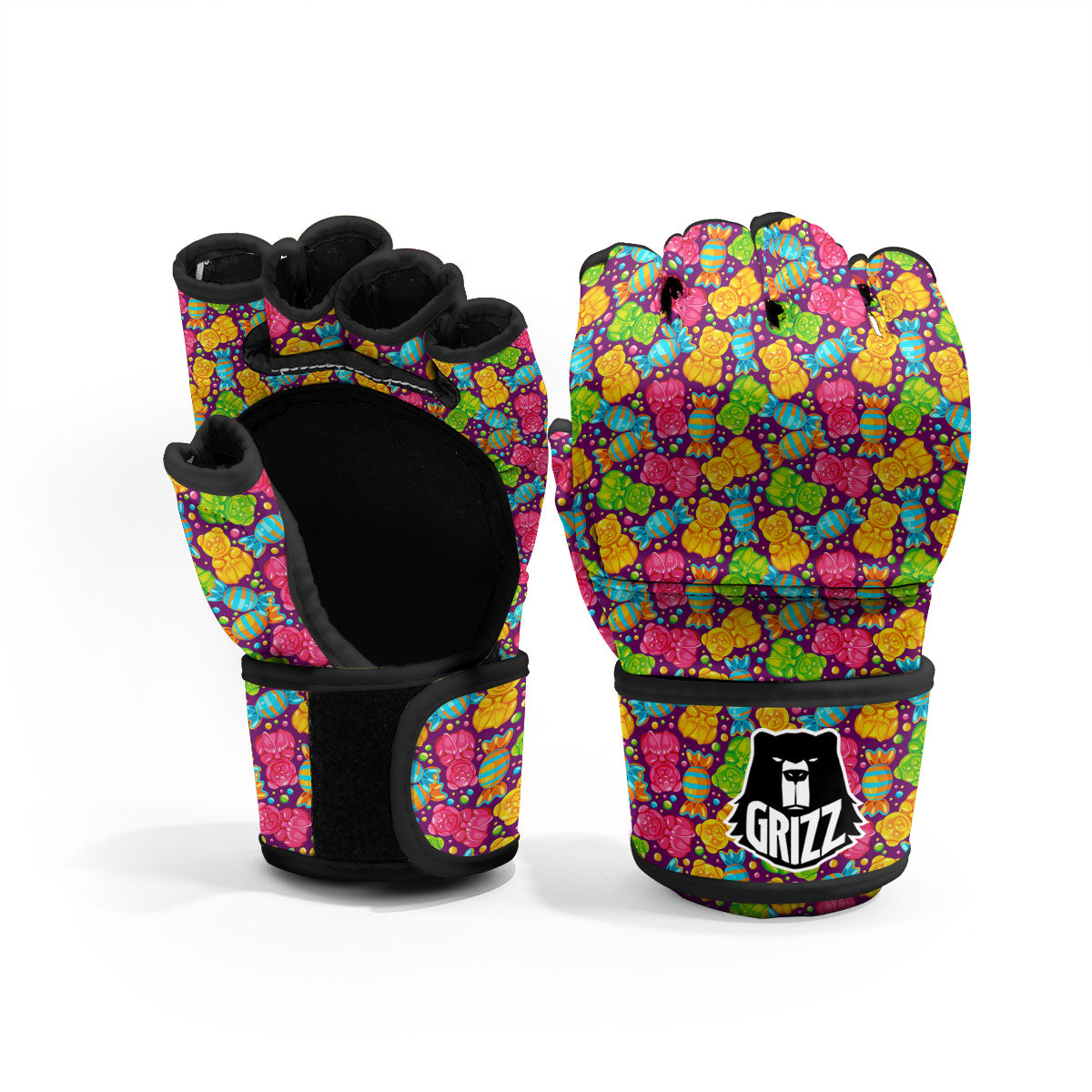 Gummy Colorful Print MMA Gloves-grizzshop