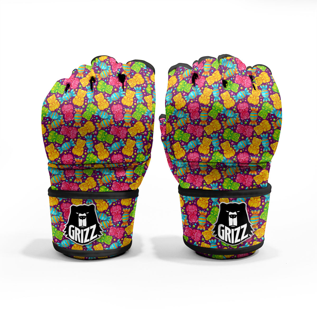 Gummy Colorful Print MMA Gloves-grizzshop