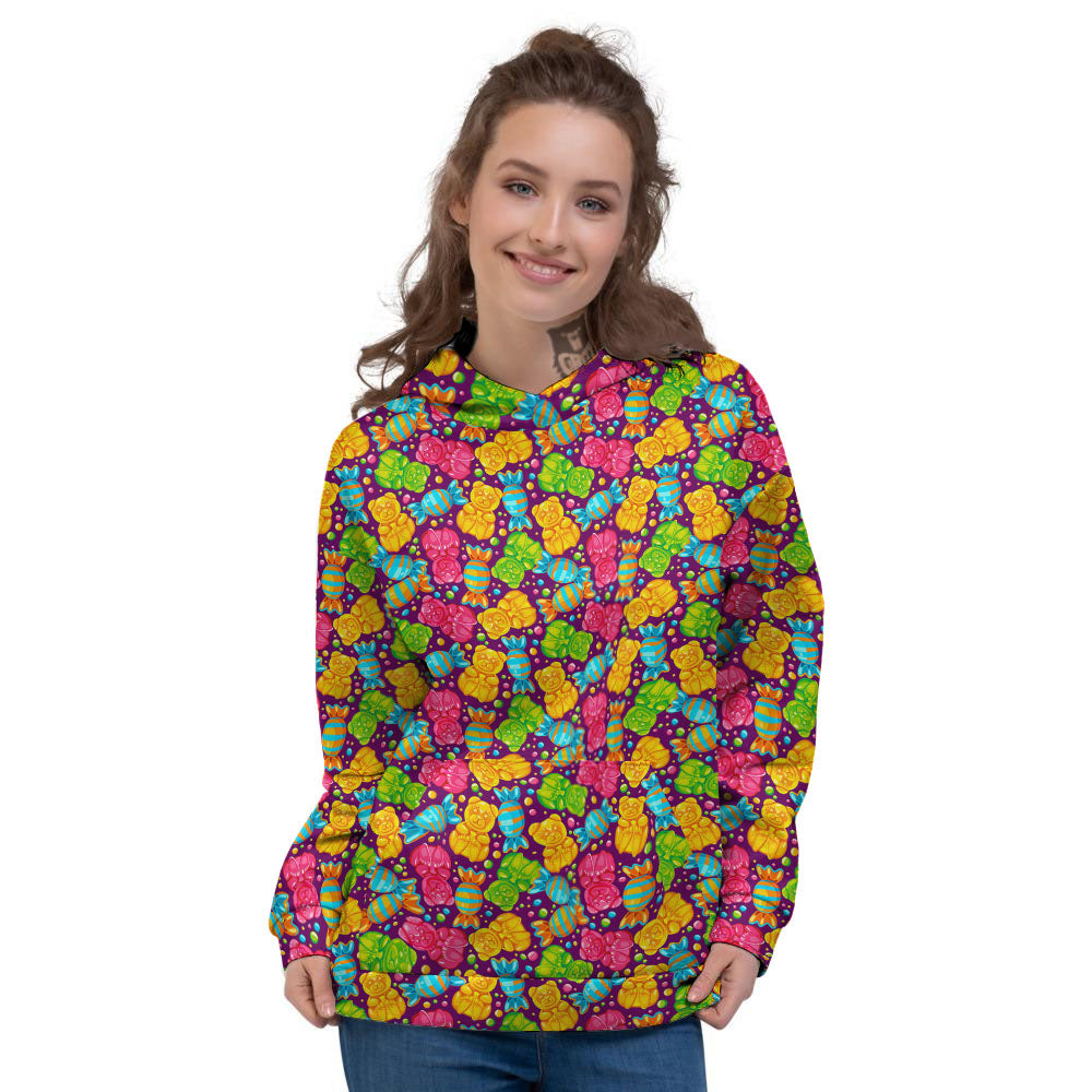Gummy Colorful Print Women's Hoodie-grizzshop
