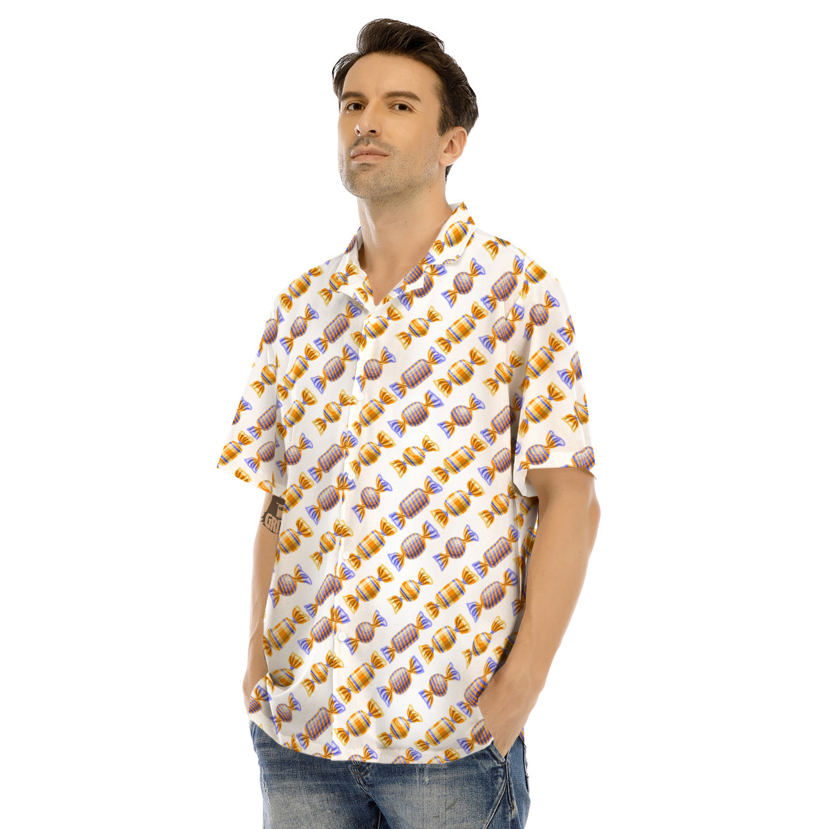 Gummy Yummy Print Pattern Men's Hawaiian Shirt-grizzshop