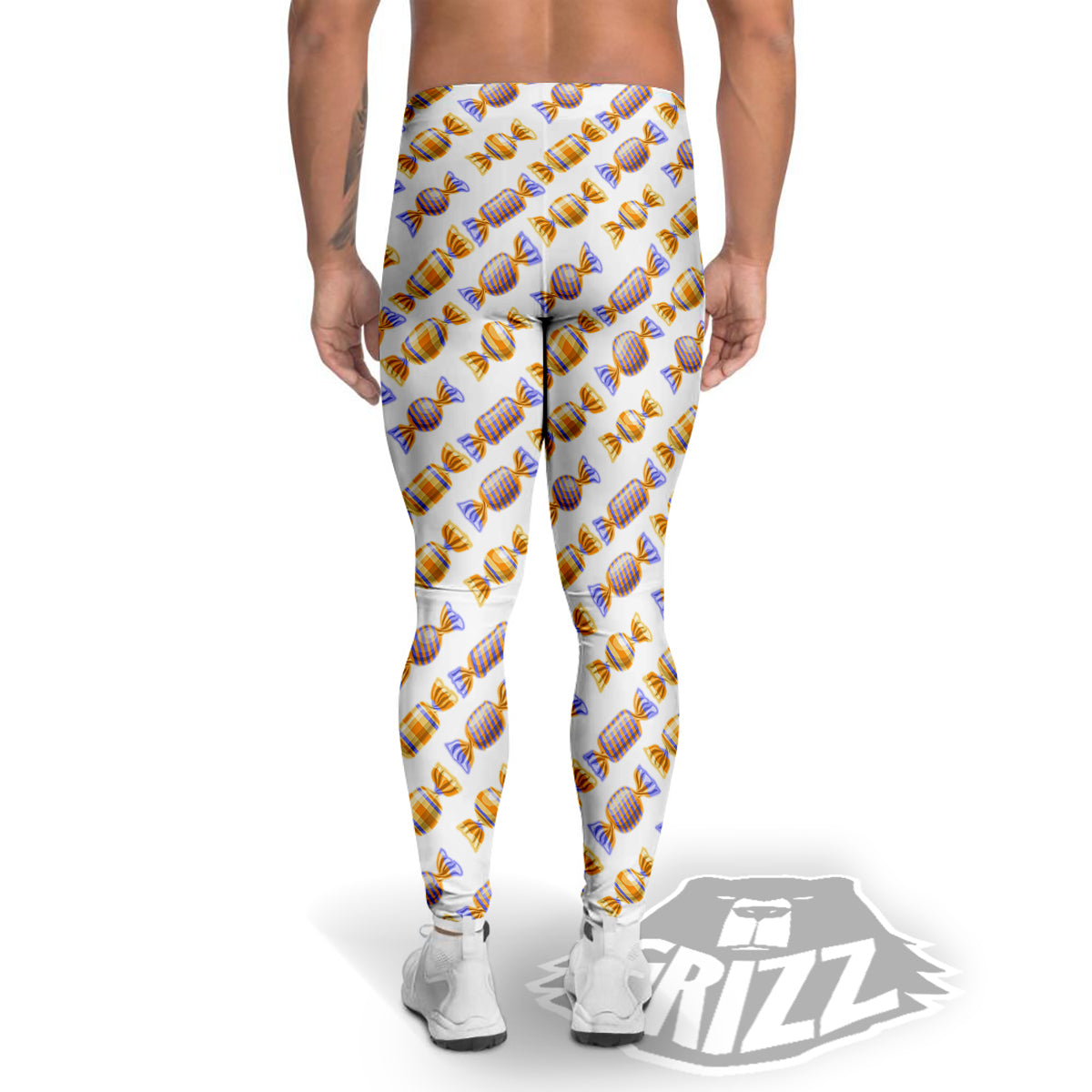 Gummy Yummy Print Pattern Men's Leggings-grizzshop