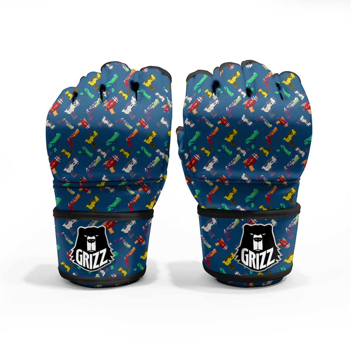 Guns Game Colorful Print Pattern MMA Gloves-grizzshop