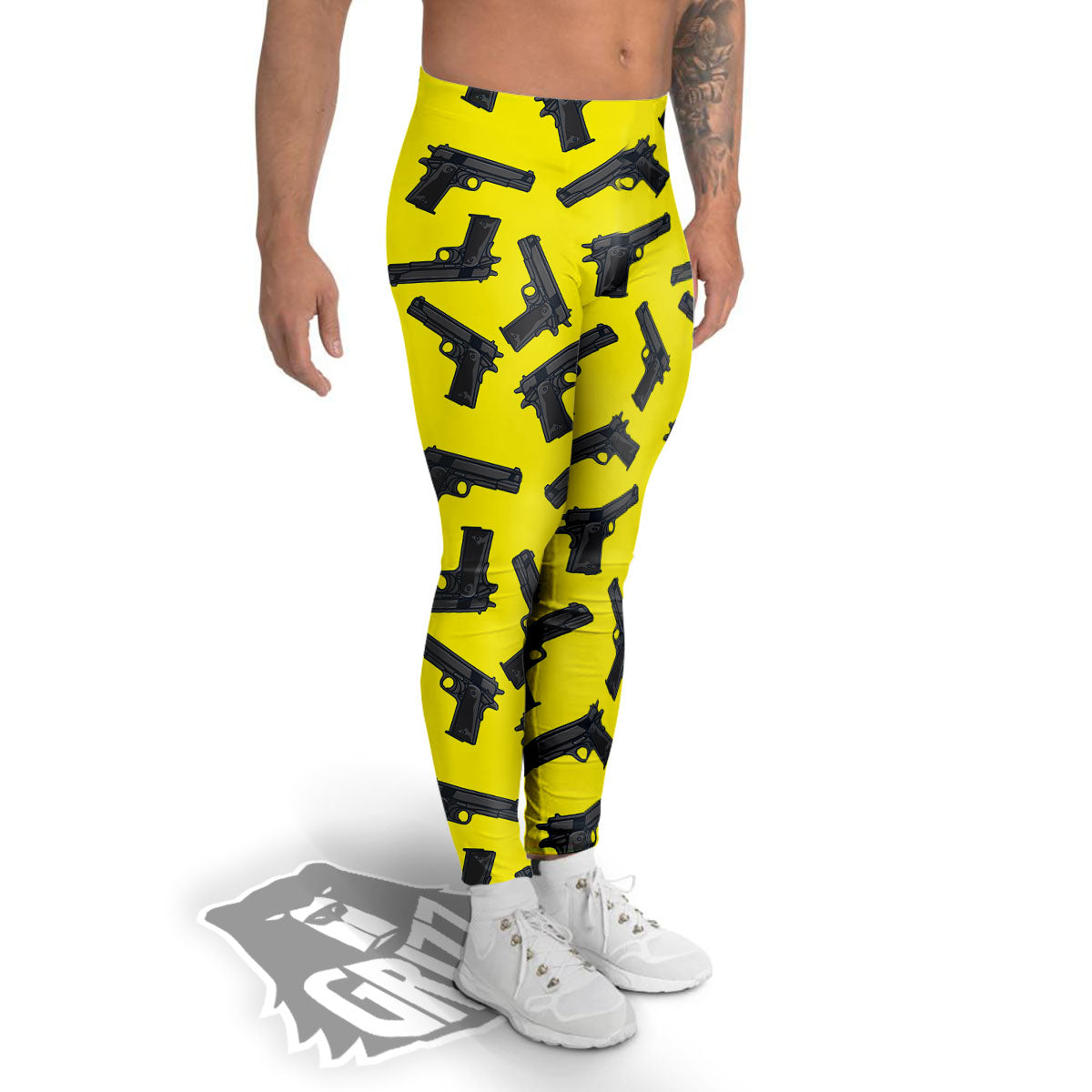 Guns Military Print Pattern Men's Leggings-grizzshop