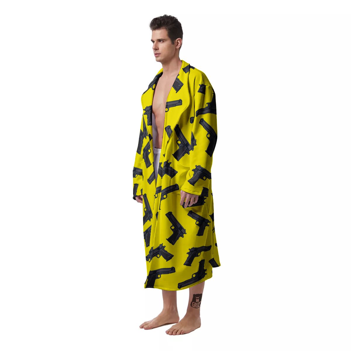 Guns Military Print Pattern Men's Robe-grizzshop