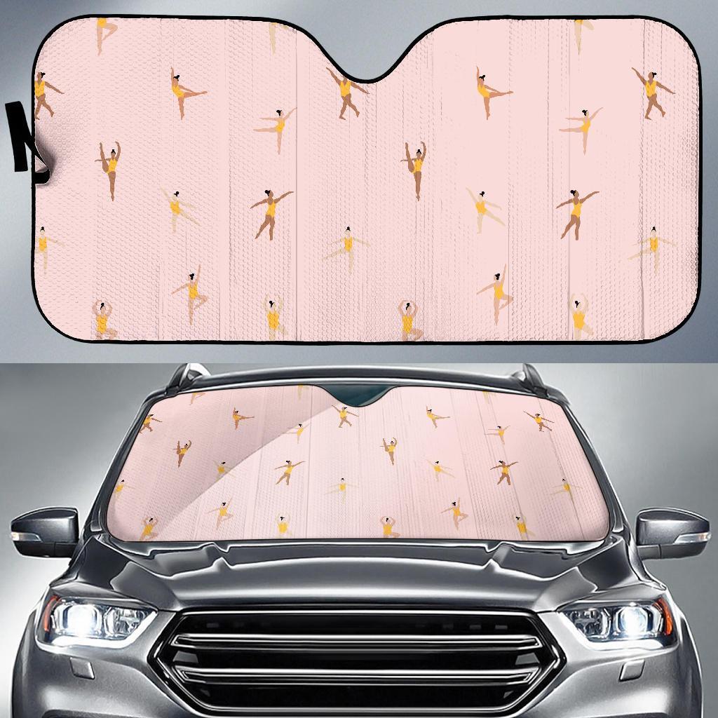 Gymnastics Pattern Print Car Sun Shade-grizzshop