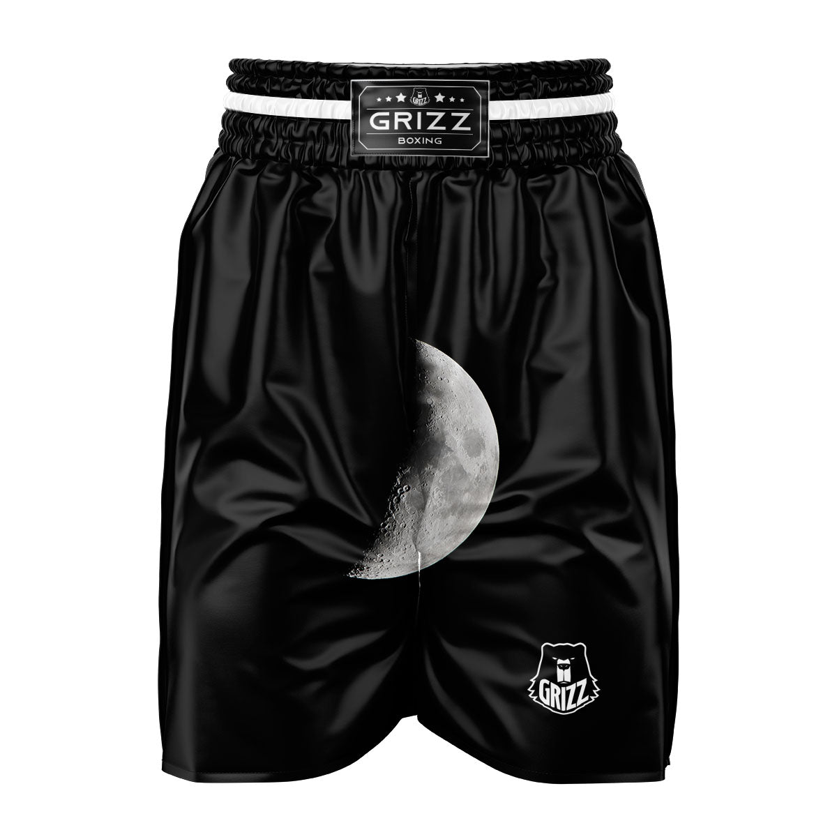 Half Moon Print Boxing Shorts-grizzshop