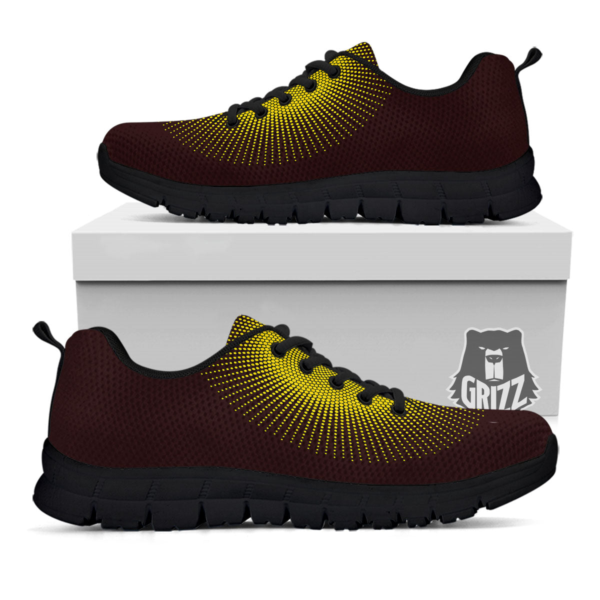 Halftone Sun Dot Print Black Sneaker-grizzshop