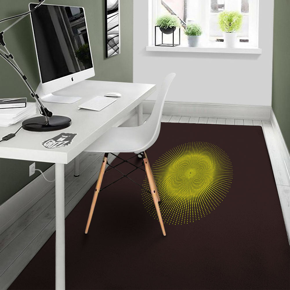 Halftone Sun Dot Print Floor Mat-grizzshop