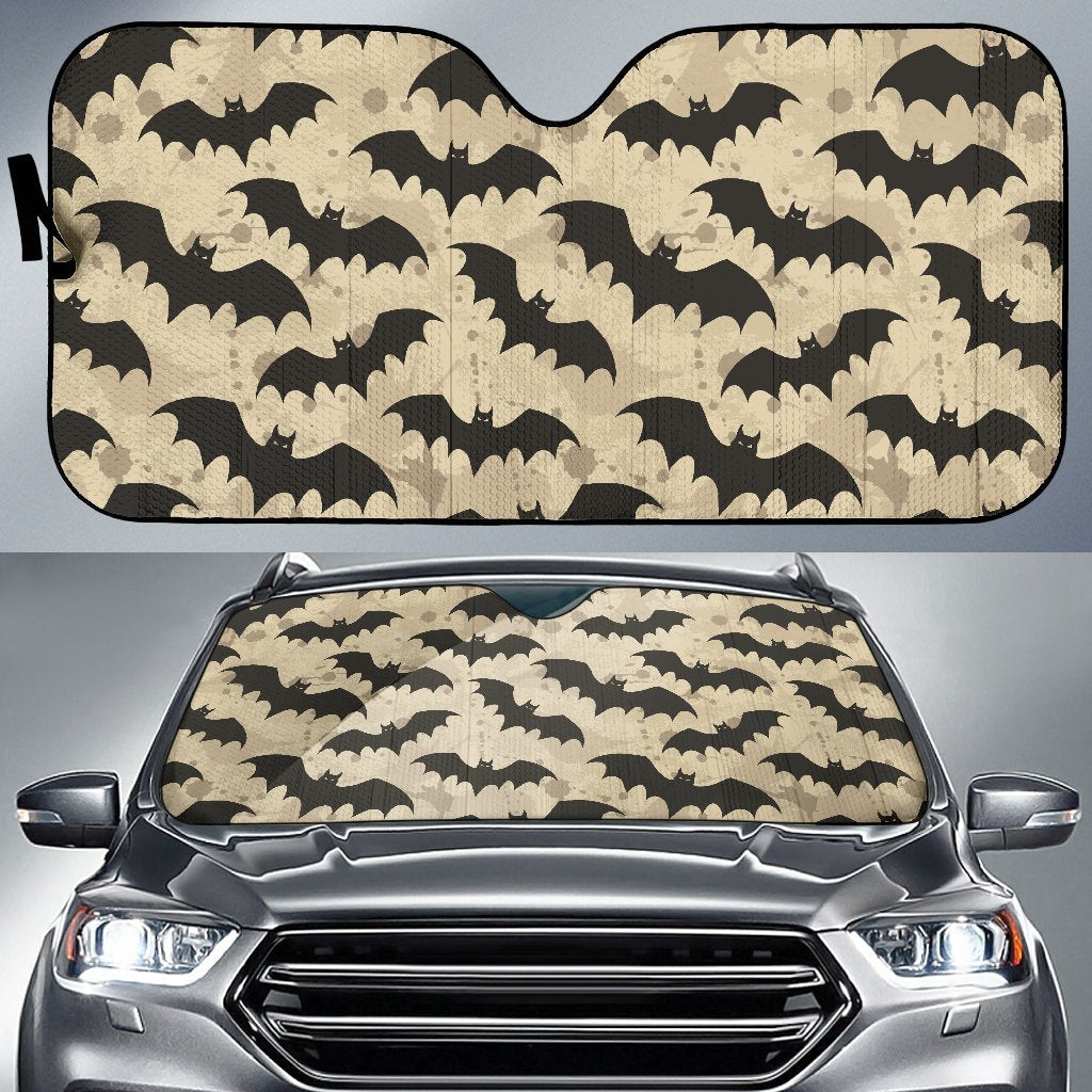 Halloween Bat Pattern Print Car Sun Shade-grizzshop
