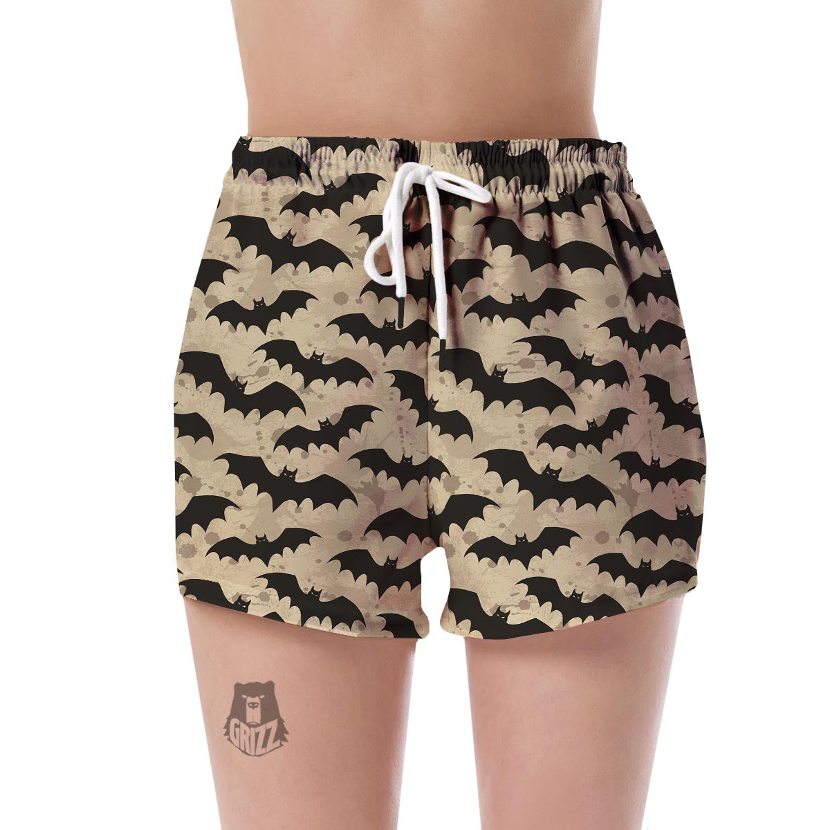 Halloween Bat Pattern Print Women's Shorts-grizzshop