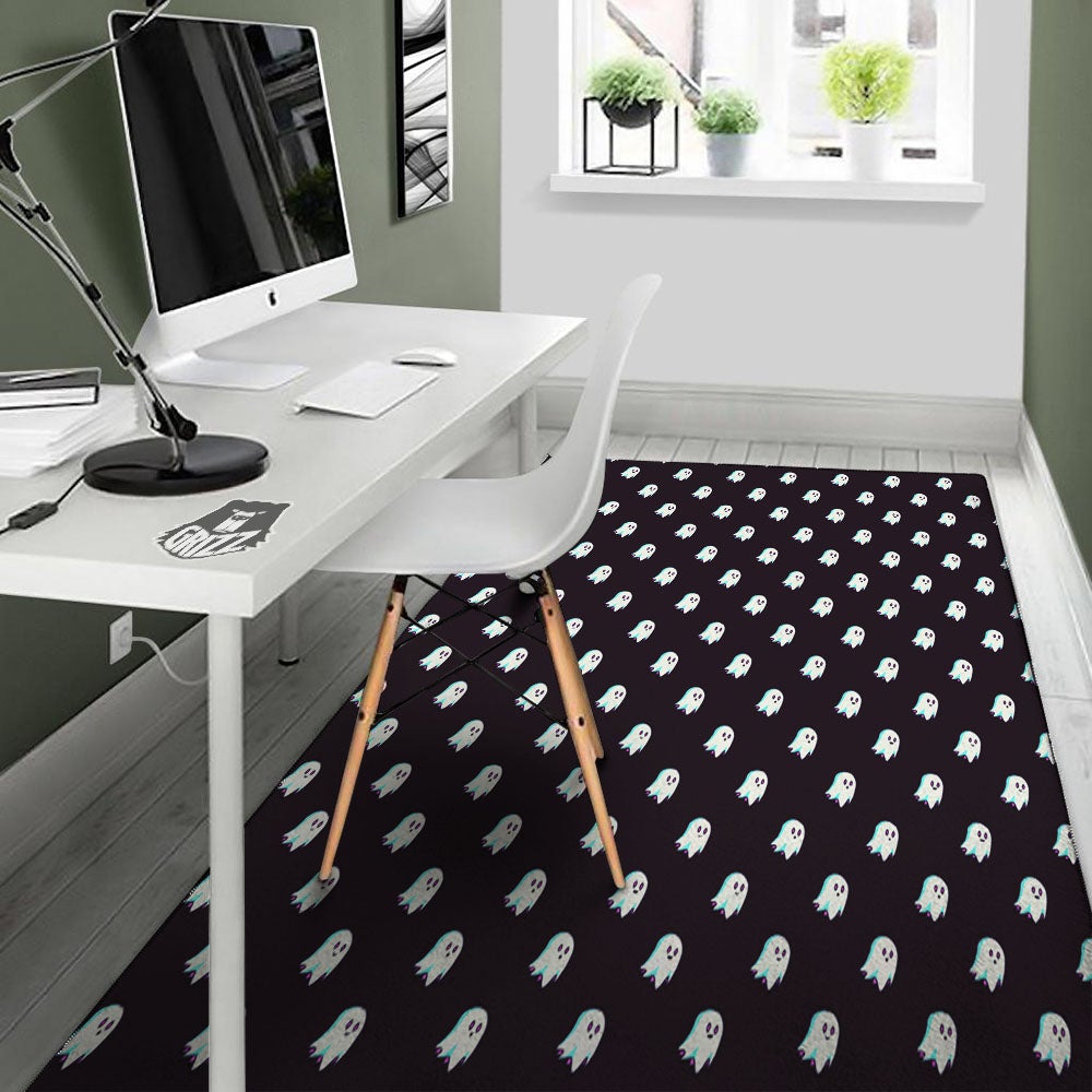 Halloween Ghost Little Print Pattern Floor Mat-grizzshop