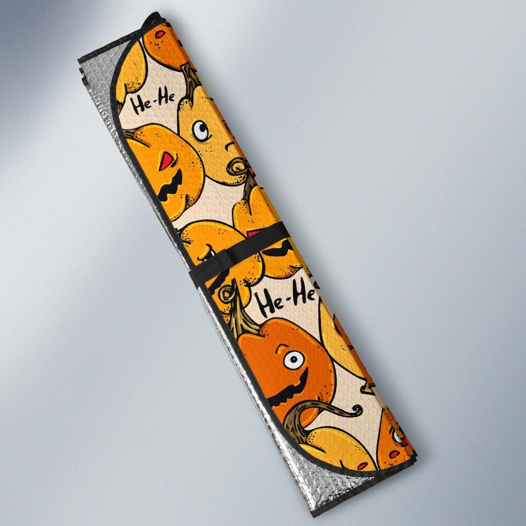 Halloween Pumpkin Pattern Print Car Sun Shade-grizzshop