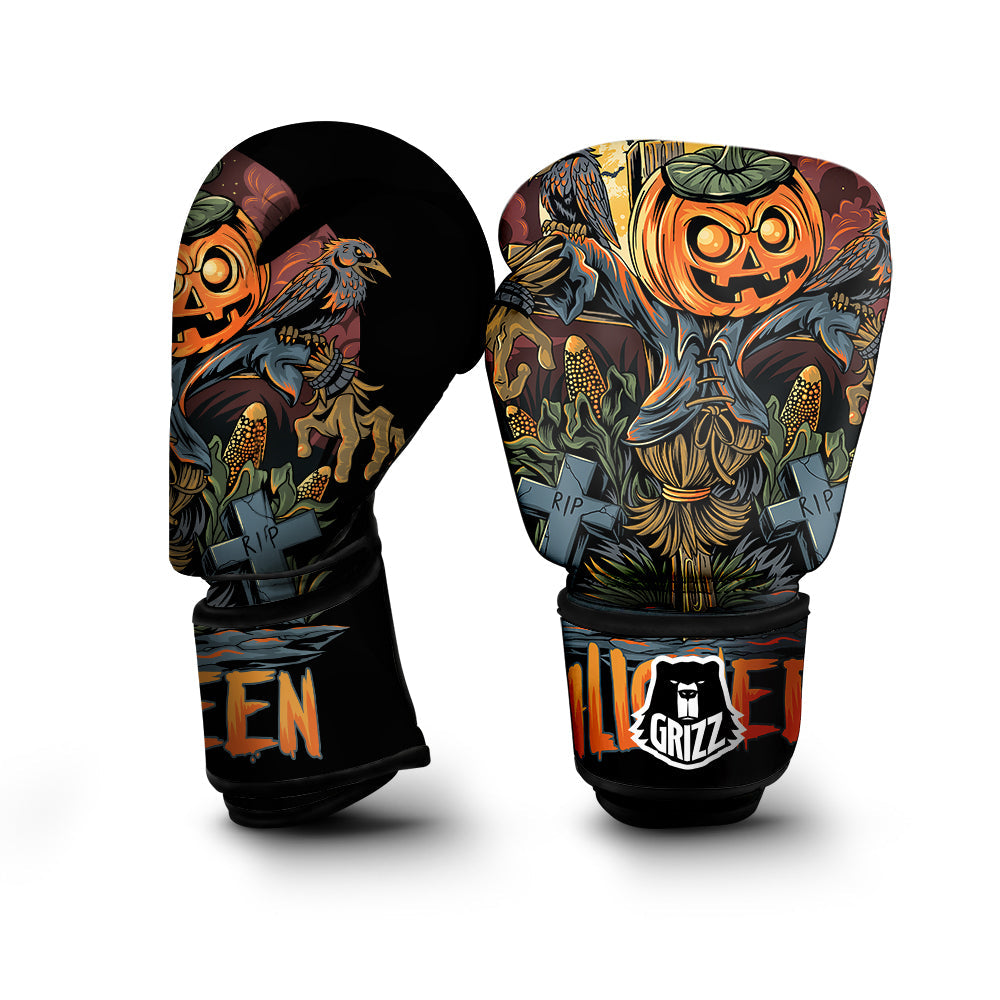 Halloween Scarecrow Print Boxing Gloves-grizzshop