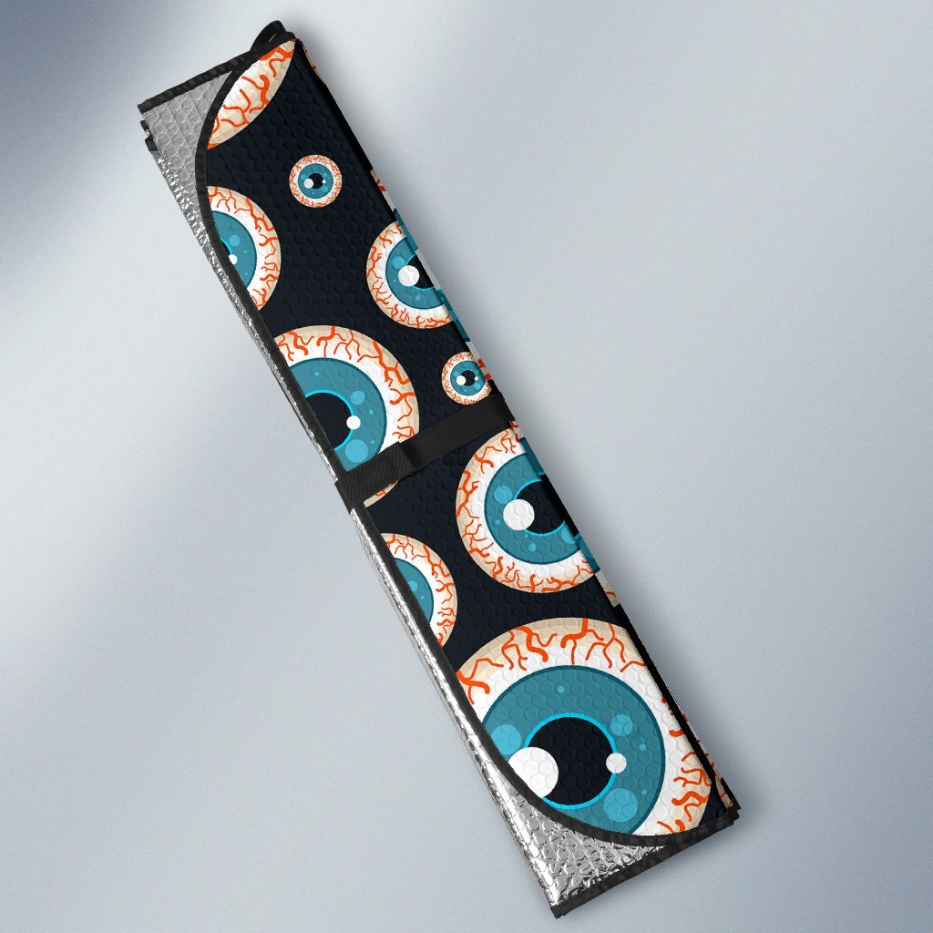 Halloween Zombie Eyes Pattern Print Car Sun Shade-grizzshop