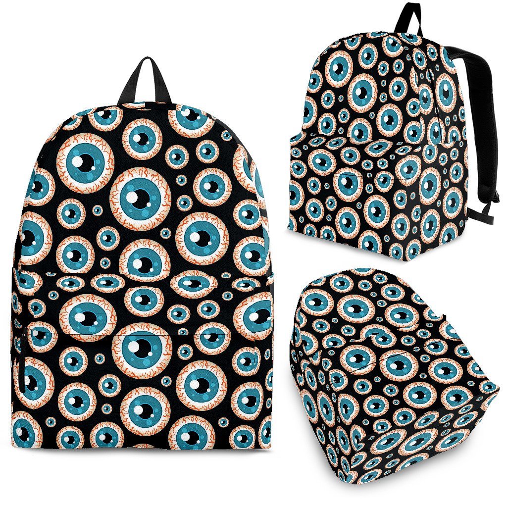 Halloween Zombie Eyes Pattern Print Premium Backpack-grizzshop