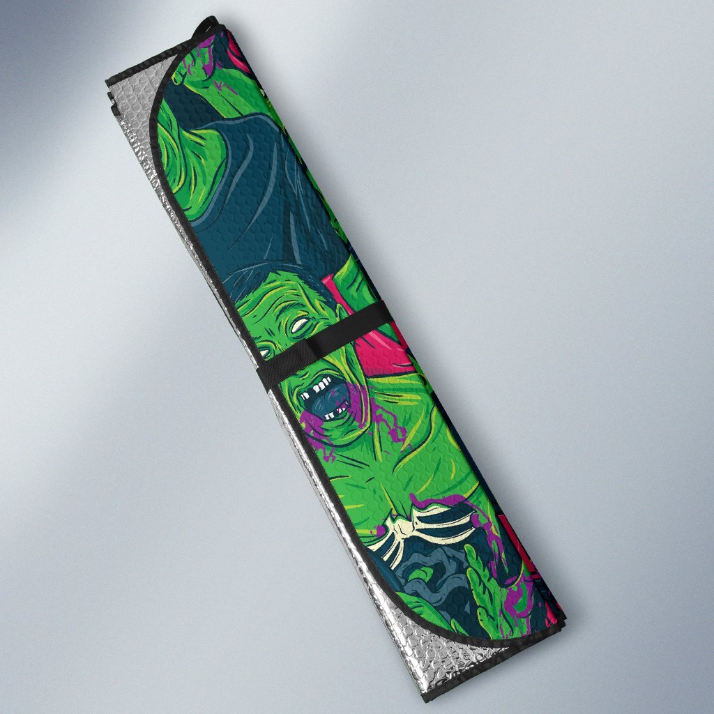 Halloween Zombie Pattern Print Car Sun Shade-grizzshop