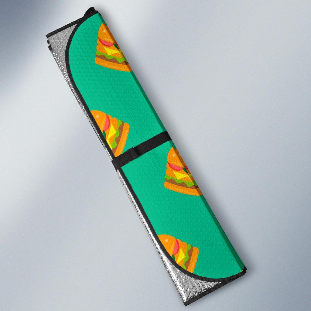 Hamburger Pastel Pattern Print Car Sun Shade-grizzshop