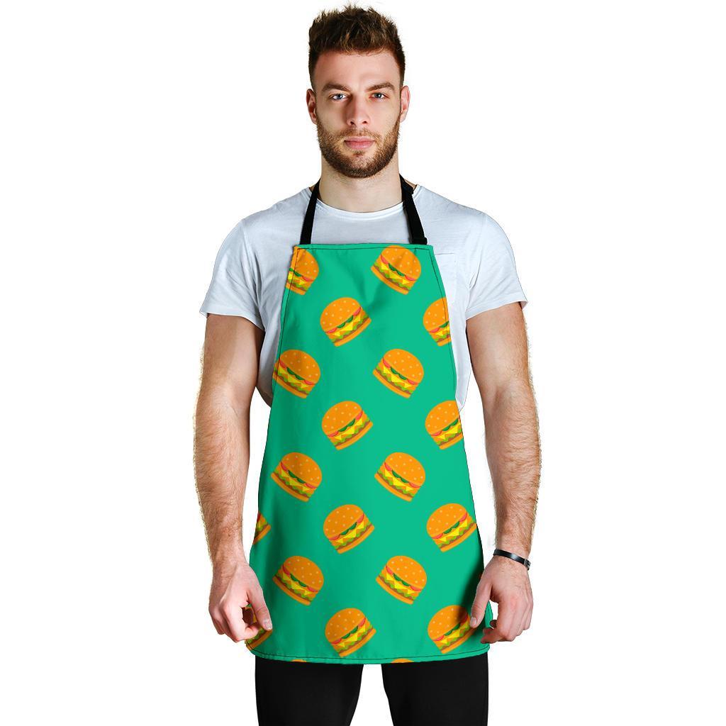 Hamburger Pastel Pattern Print Men's Apron-grizzshop