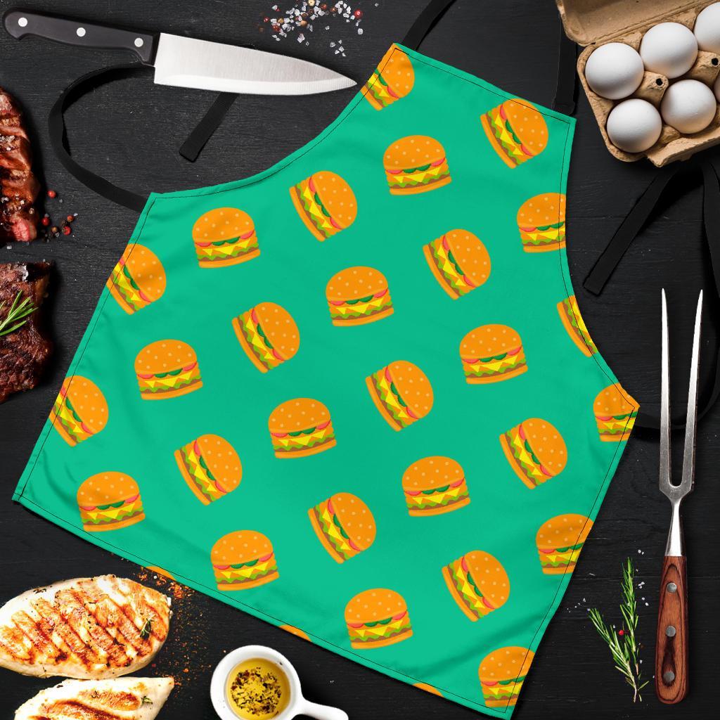 Hamburger Pastel Pattern Print Men's Apron-grizzshop