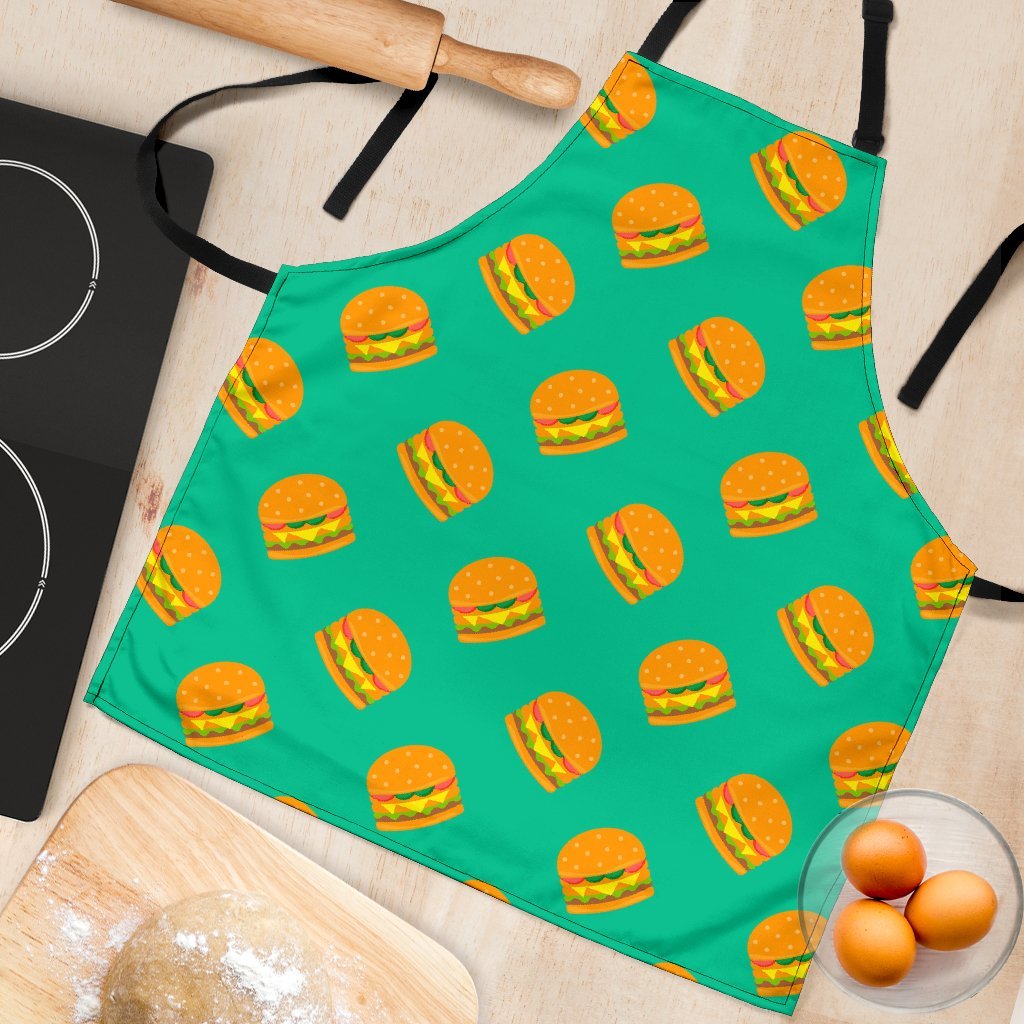 Hamburger Pastel Pattern Print Women's Apron-grizzshop