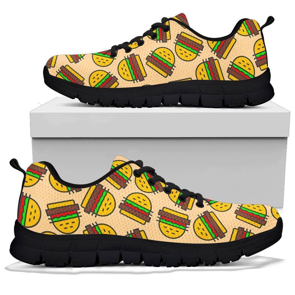 Hamburger Pattern Print Sneaker Shoes For Men Women-grizzshop