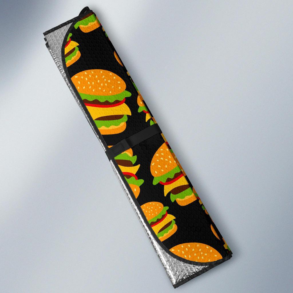 Hamburger Print Pattern Car Sun Shade-grizzshop