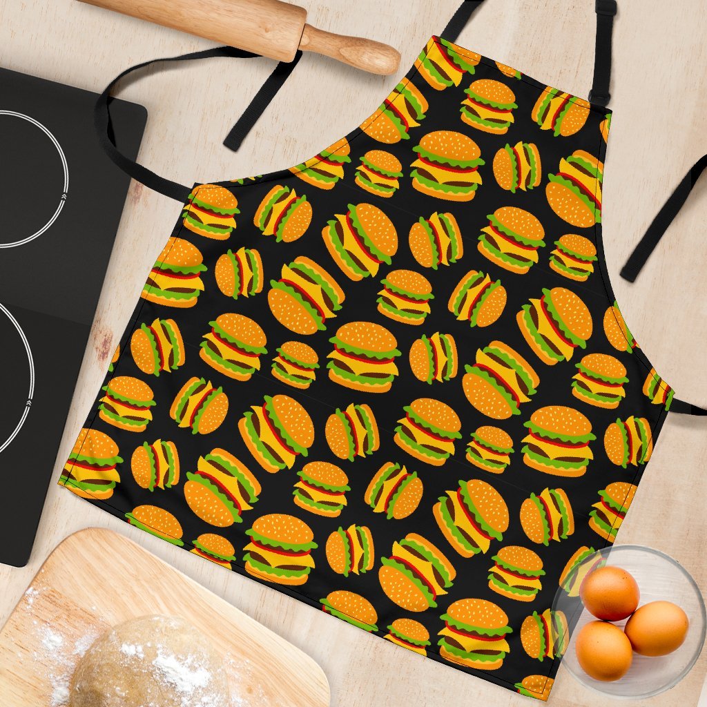 Hamburger Print Pattern Women's Apron-grizzshop