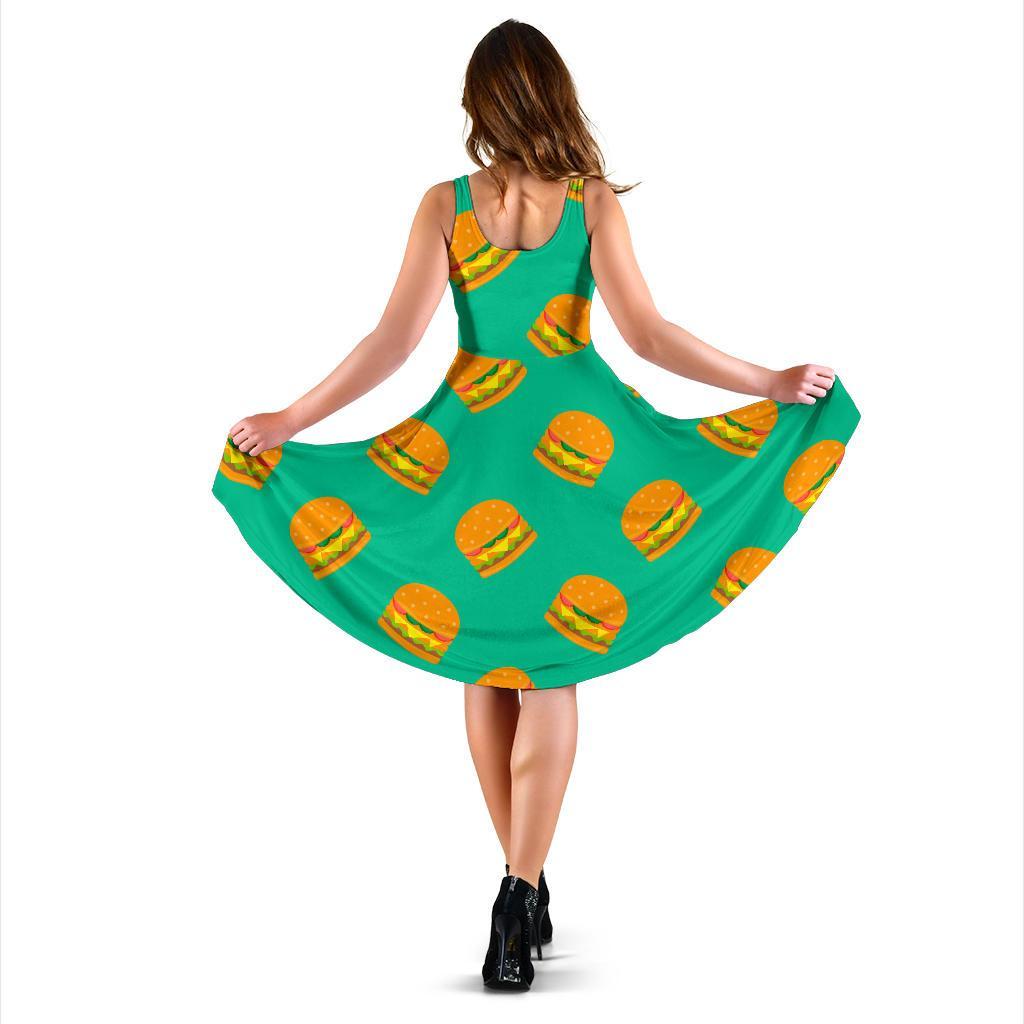 Hamburger Pastel Pattern Print Dress-grizzshop