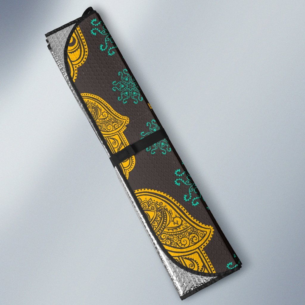 Hamsa Evil Eye Print Pattern Car Sun Shade-grizzshop
