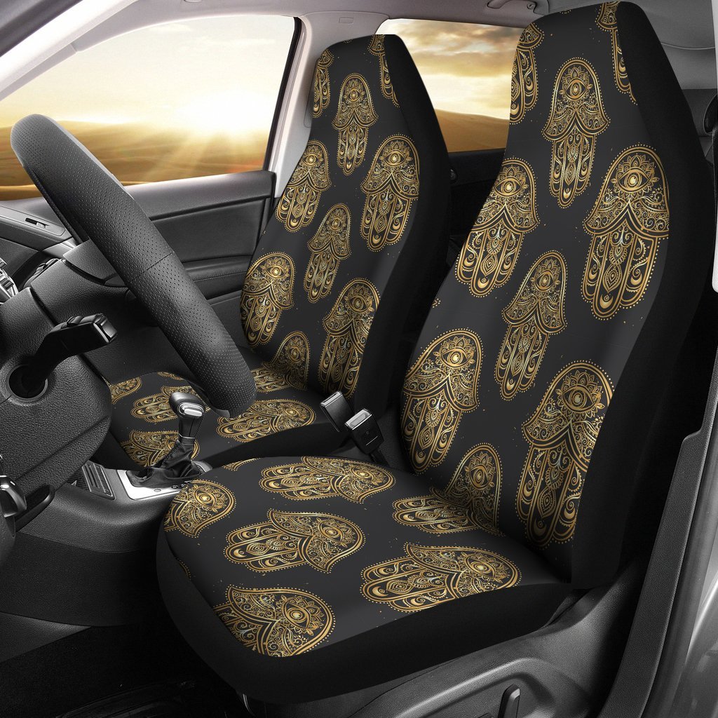 Hamsa Evil Eye Pattern Print Universal Fit Car Seat Cover-grizzshop