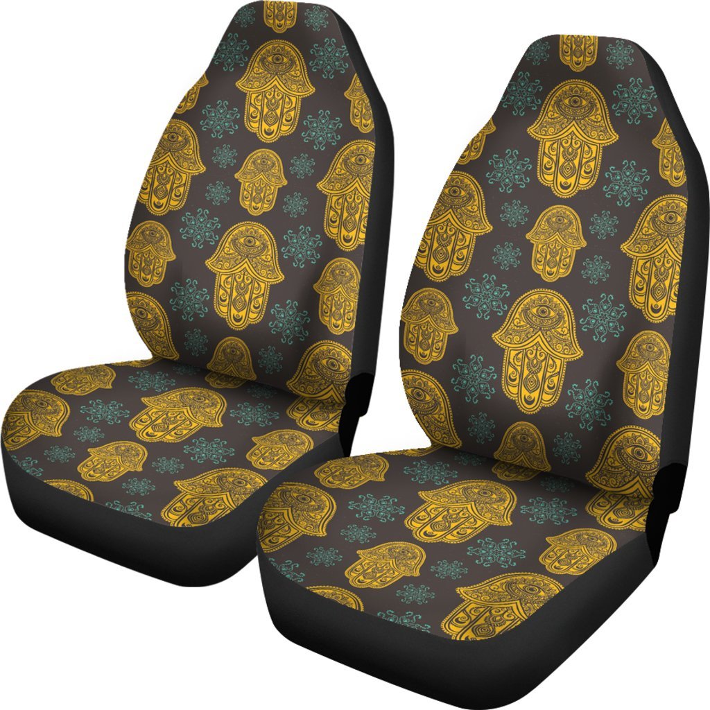 Hamsa Evil Eye Print Pattern Universal Fit Car Seat Cover-grizzshop