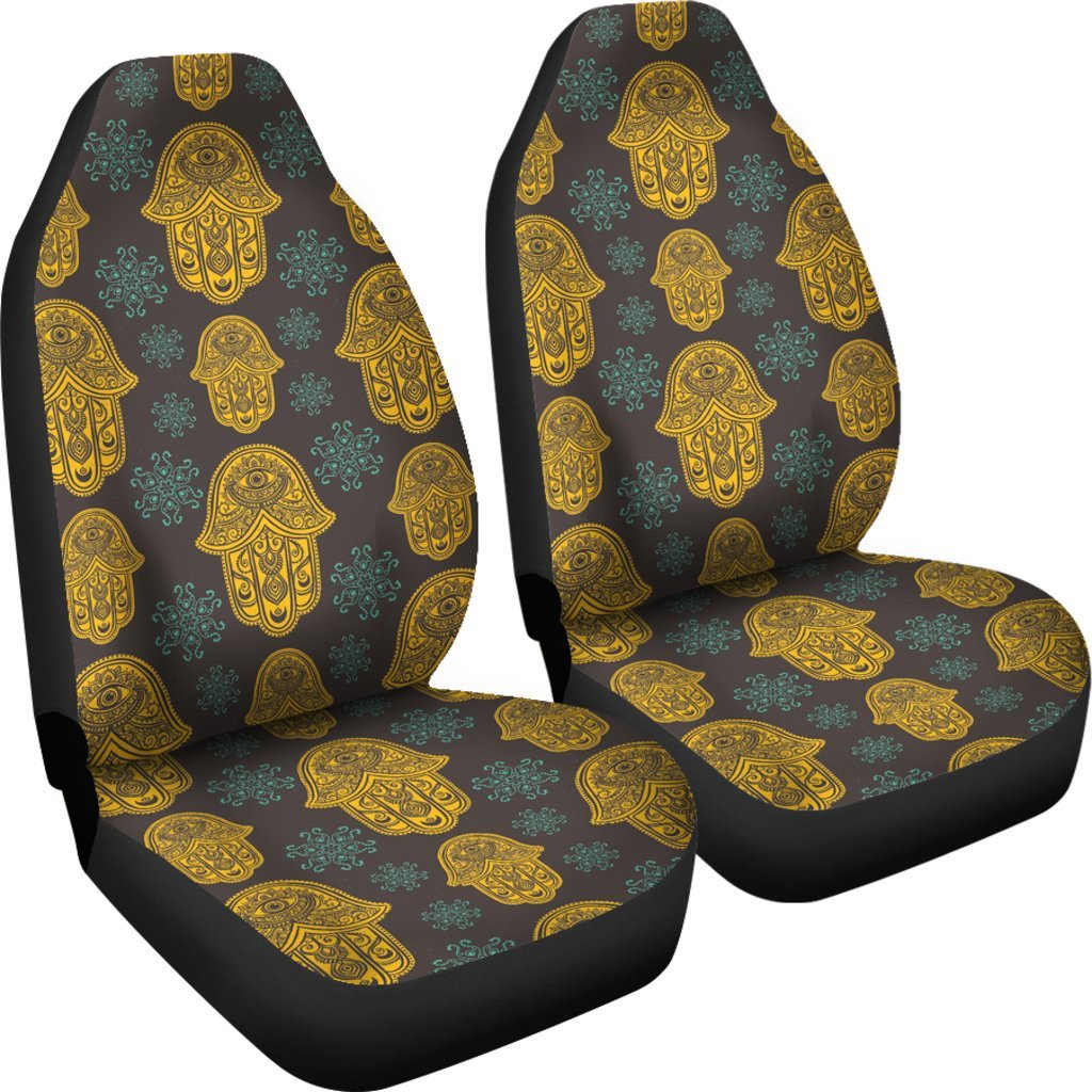 Hamsa Evil Eye Print Pattern Universal Fit Car Seat Cover-grizzshop