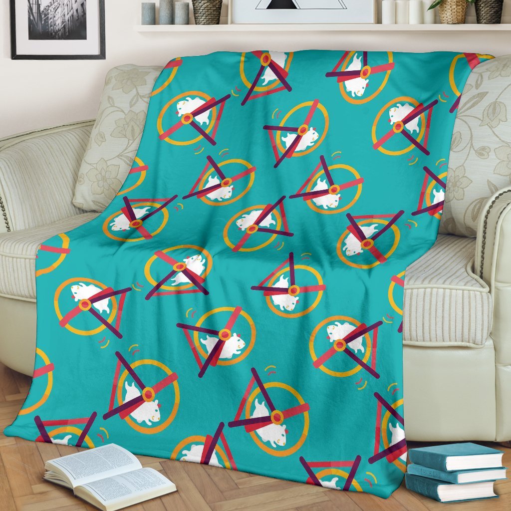 Hamster Pattern Print Blanket-grizzshop