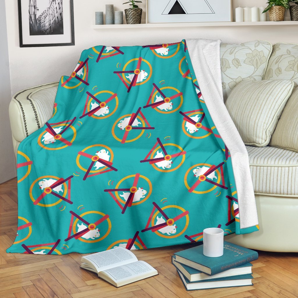 Hamster Pattern Print Blanket-grizzshop