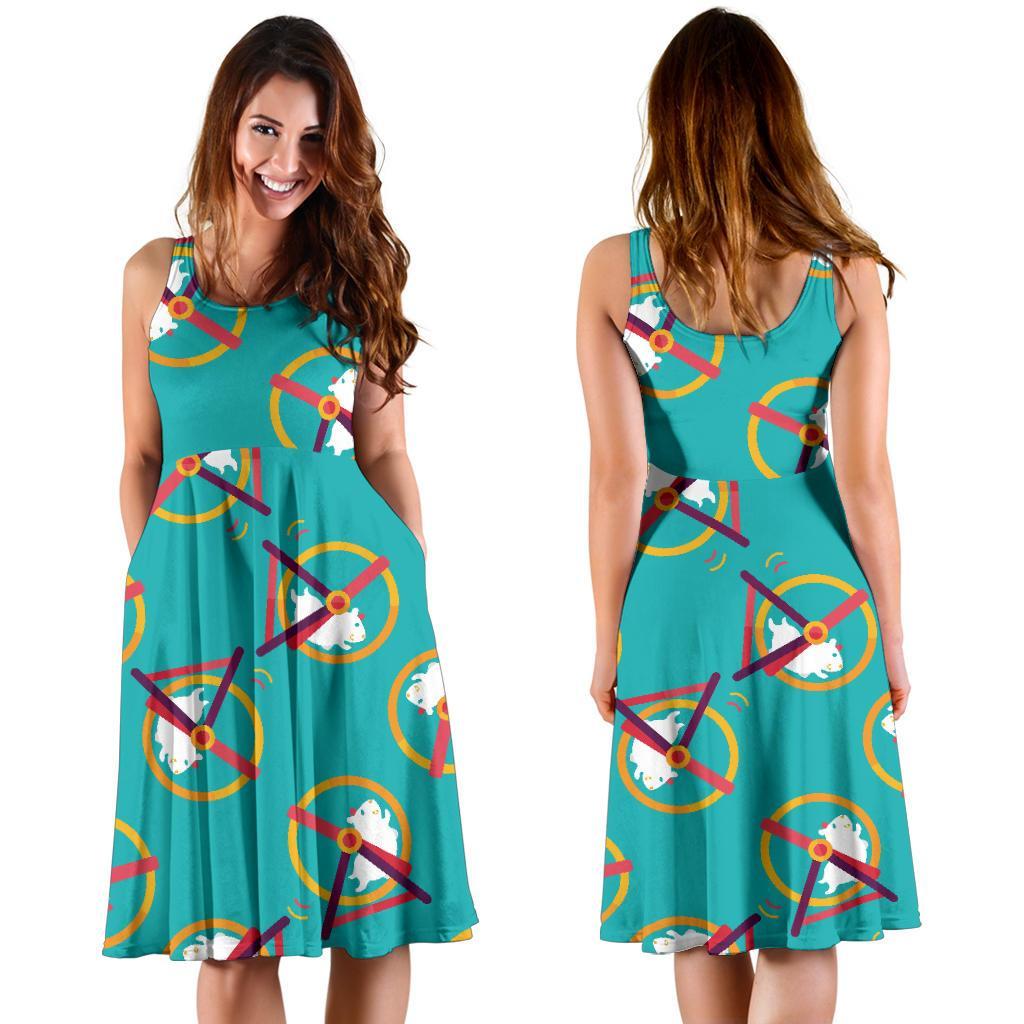 Hamster Pattern Print Dress-grizzshop