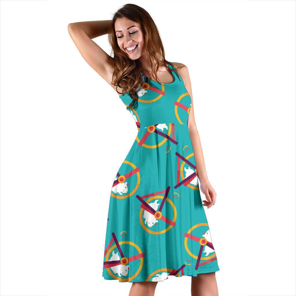 Hamster Pattern Print Dress-grizzshop