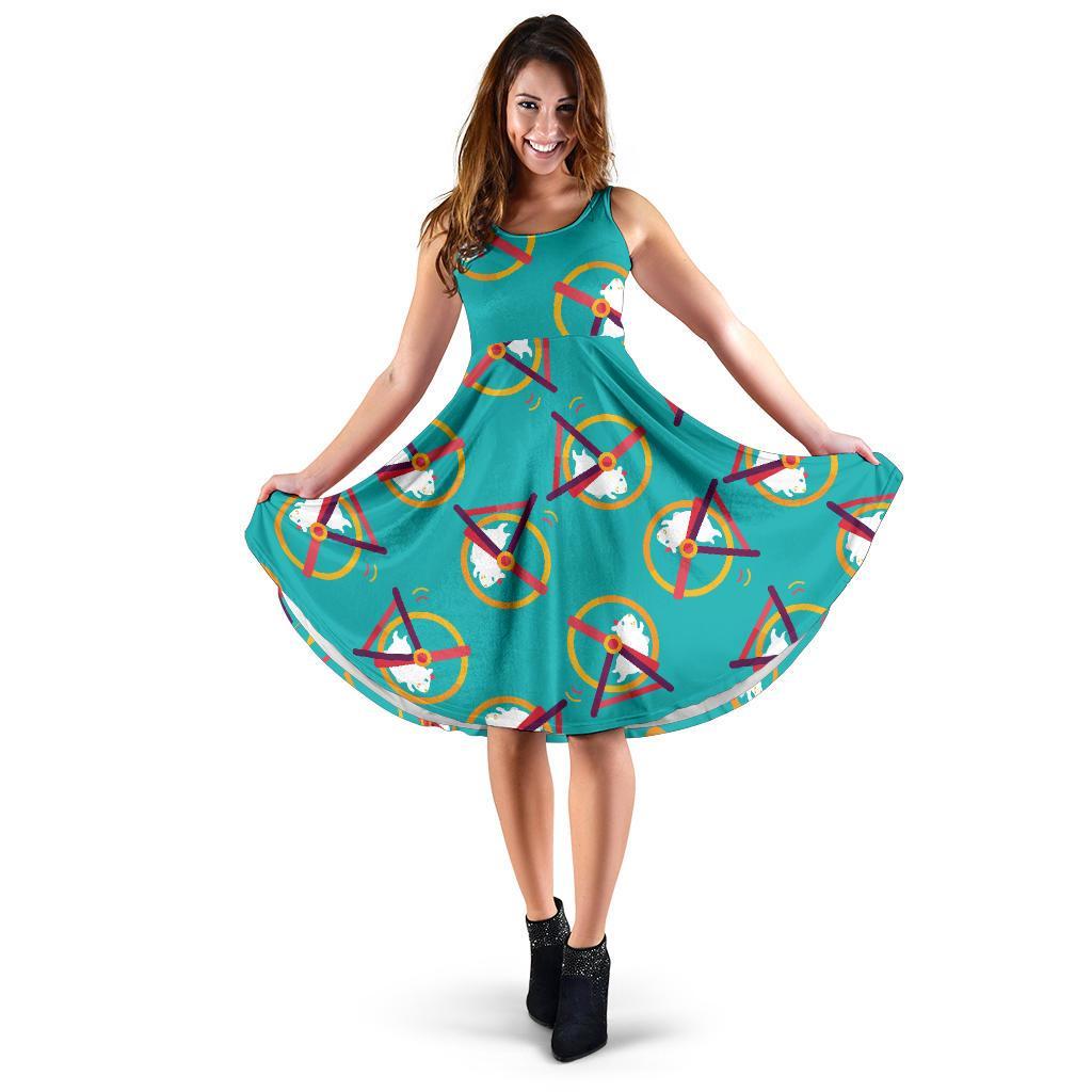 Hamster Pattern Print Dress-grizzshop