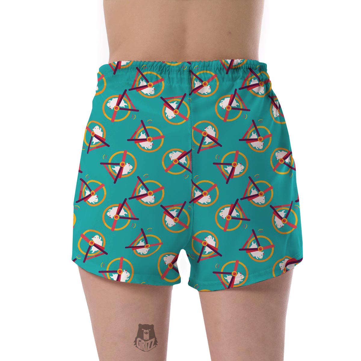 Hamster Pattern Print Women's Shorts-grizzshop