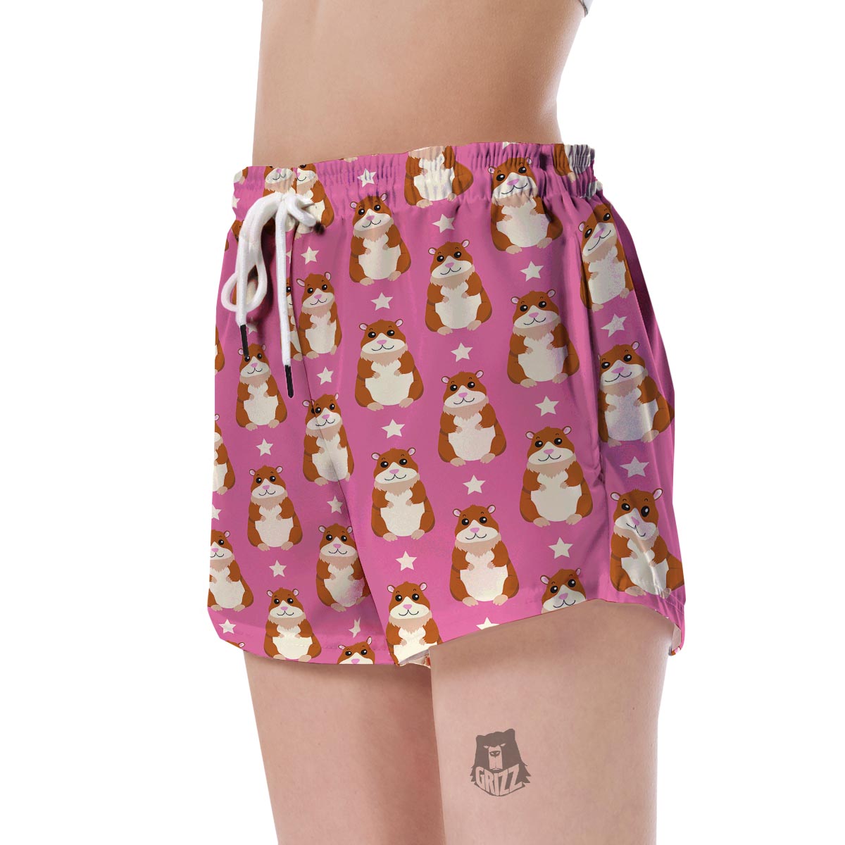 Hamster Print Pattern Women's Shorts-grizzshop